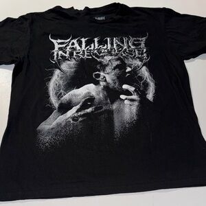 Falling In Reverse 2025 Tour Shirt fire miss print with Chicago Bulls Logo